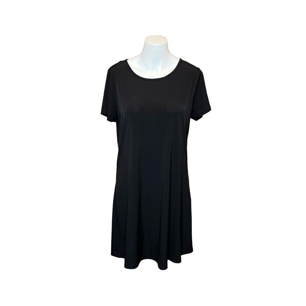 Michael Michael Kors black short sleeve shift dress size M